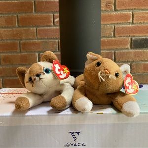 Bundle of Vintage Beanie Babies “Snip” and “Nip” 4th Generation